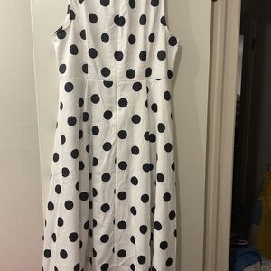 Black and white polka dot dress